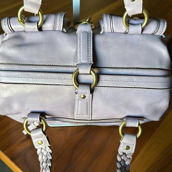 Vintage HTF Coach Daphne large satchel in lilac leather - Picture 4 of 6